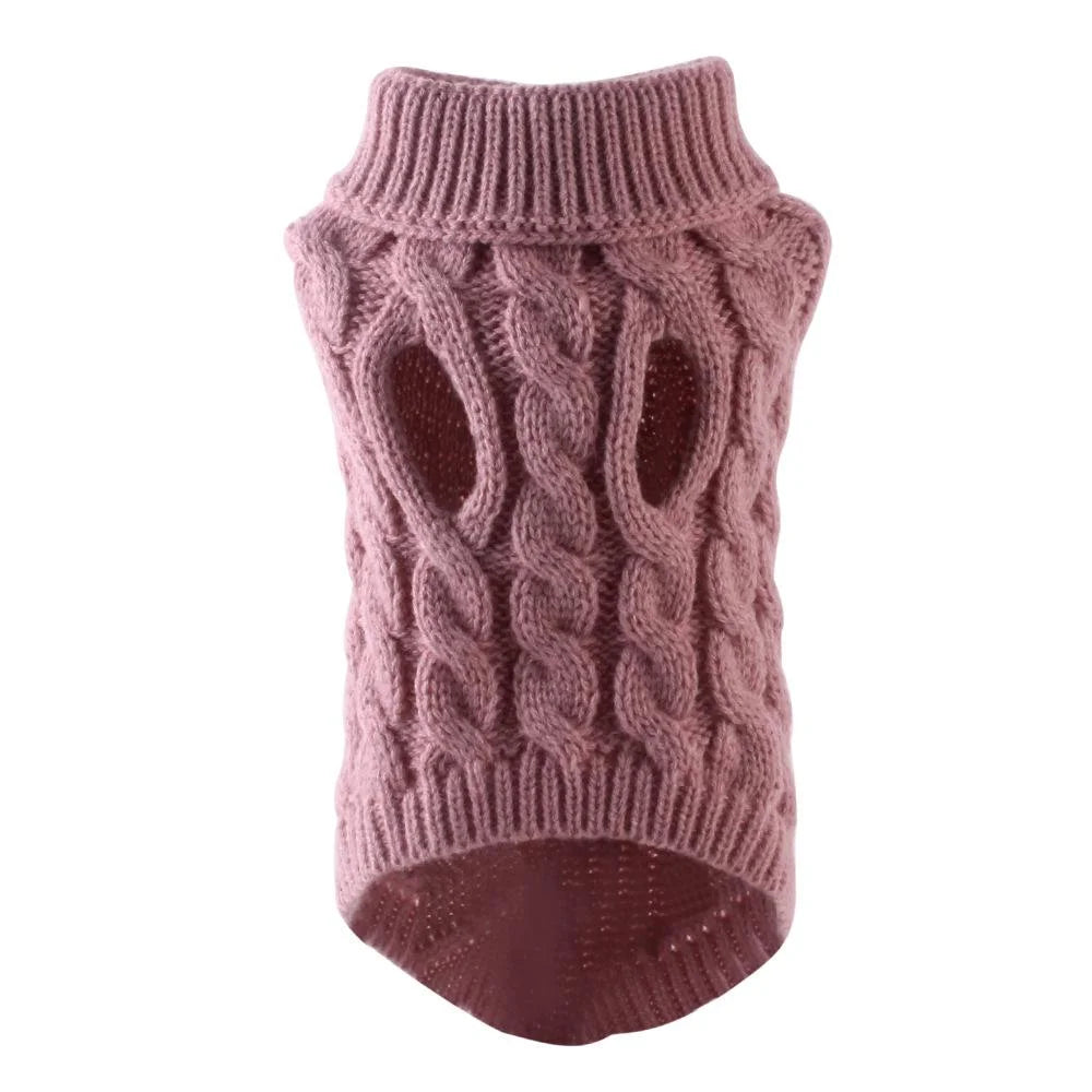 Warm Dog Sweaters for Small Dogs Turtleneck Knitted Winter Dog Clothes Pet Puppy Cat Sweater Vest Chihuahua French Bulldog Coat