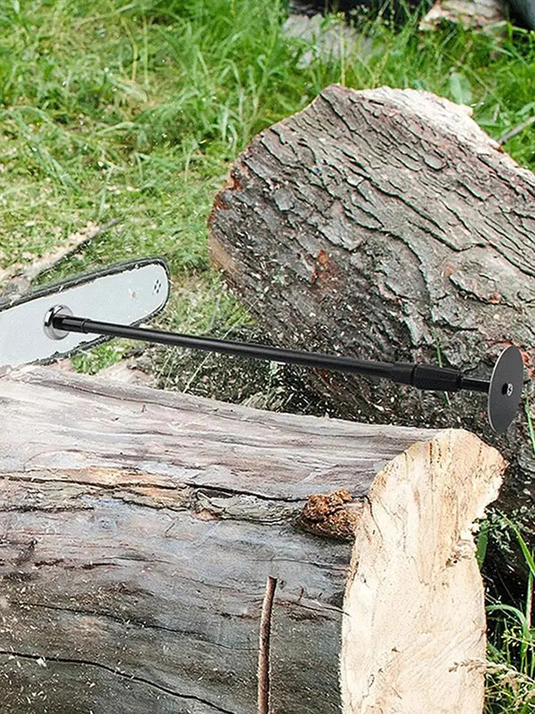 Firewood Measuring Tool Adjustable Magnetic Firewood Measuring Rod with Telescopic Shaft Firewood Gauge Attaches to Chainsaw Bar