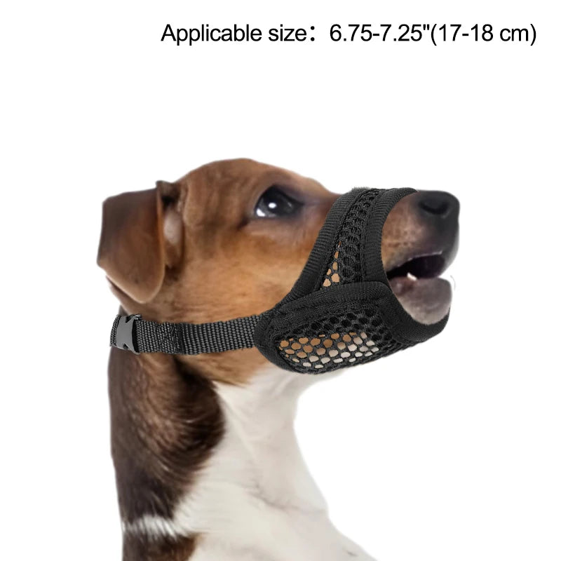 1PC Mesh Muzzle For Short Snout And Small Medium Dogs Anti-Biting, Focus On Brachycephalic Dogs Like Chihuahua Pomeranian
