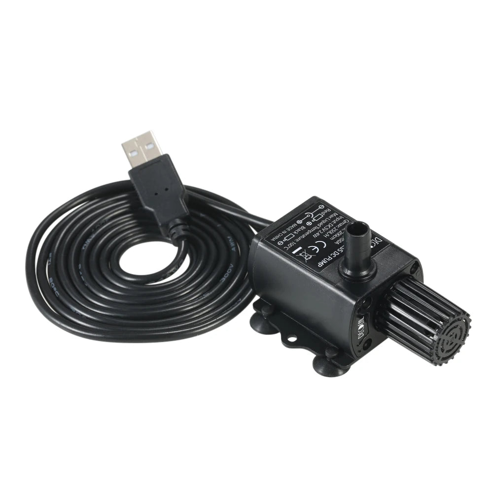 Mini Submersible Brushless Water Pump USB DC5V 300L/H IP68 for Aquarium Fountain Car Cooling Computer Water Circulation System