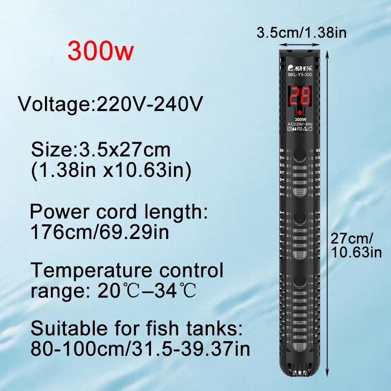 Aquarium Heater, Auto Thermostat Heater, Explosion-Proof Glass Heater, Small Aquarium Digital Display Heater