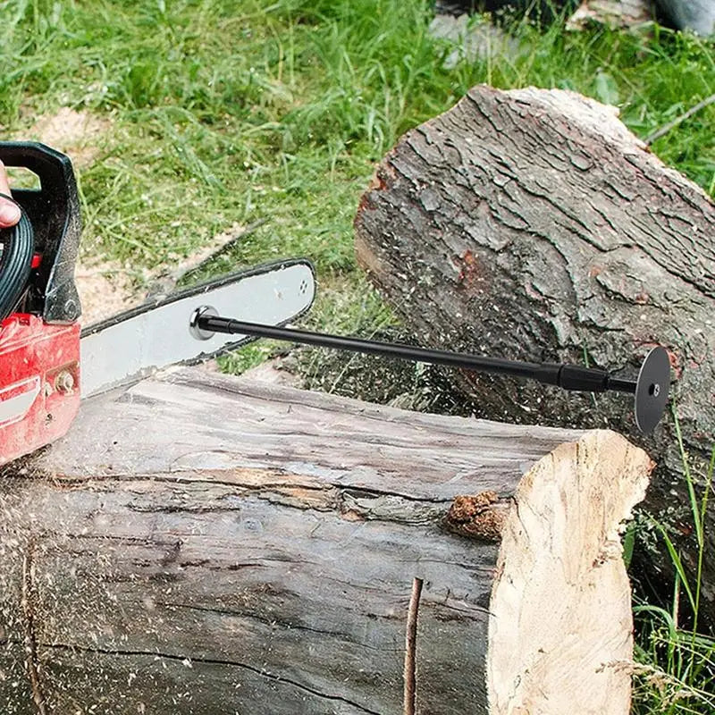 Firewood Measuring Tool Adjustable Magnetic Firewood Measuring Rod with Telescopic Shaft Firewood Gauge Attaches to Chainsaw Bar
