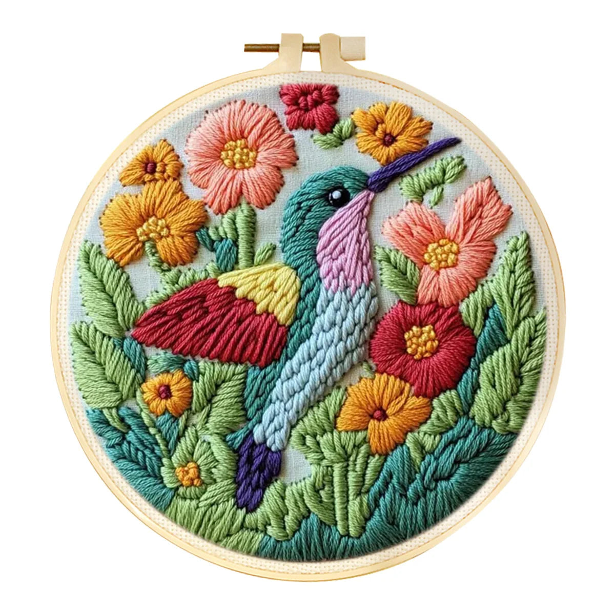 Punch Needle Embroidery Kit for Adults Beginners DIY Embroidery Frame Craft Supplies Rug Tufting Including Yarns Hoop Tools Art