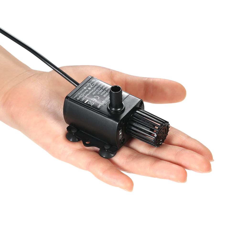 Mini Submersible Brushless Water Pump USB DC5V 300L/H IP68 for Aquarium Fountain Car Cooling Computer Water Circulation System