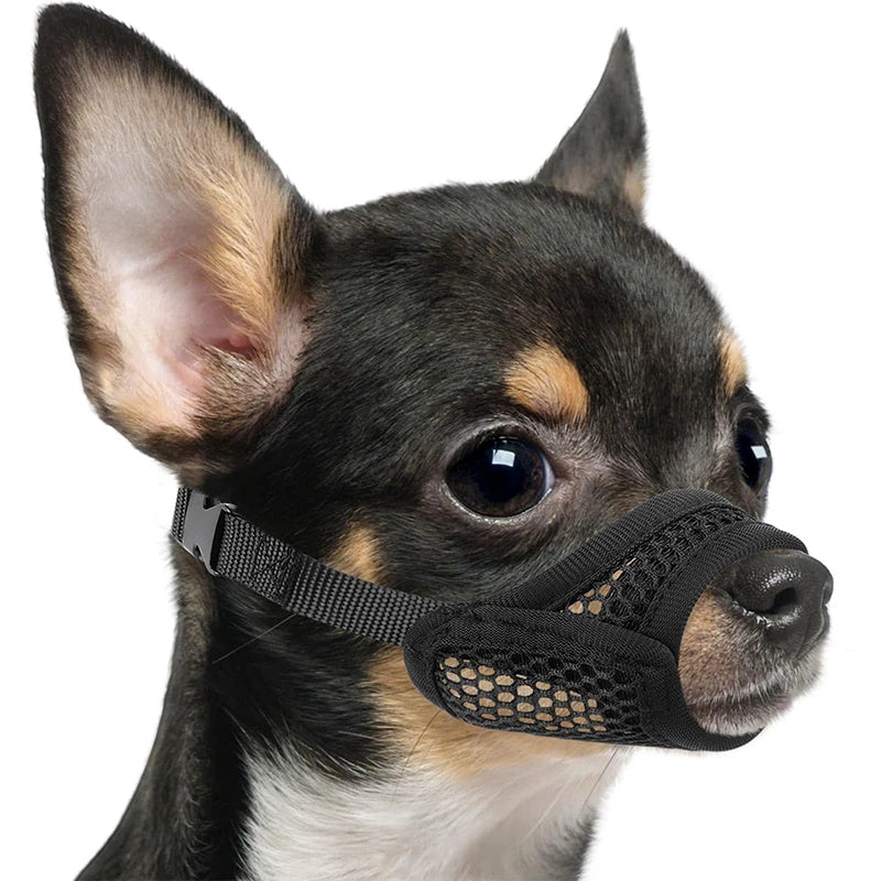 1PC Mesh Muzzle For Short Snout And Small Medium Dogs Anti-Biting, Focus On Brachycephalic Dogs Like Chihuahua Pomeranian