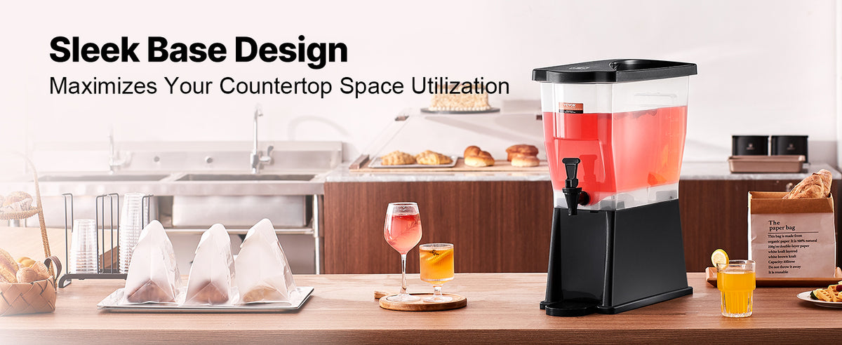 SucceBuy Beverage Dispenser 3 Gallon Drink Dispenser for Parties Plastic Juice Dispenser w/ Stand Spigot Lid Iced Tea Dispenser